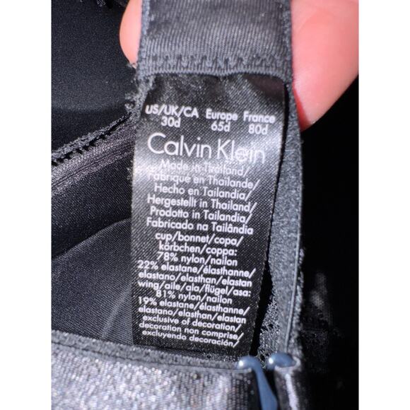 Brand New Calvin Klein Women's Size 32DD Black Lifting Demi Bra - Picture 6 of 6